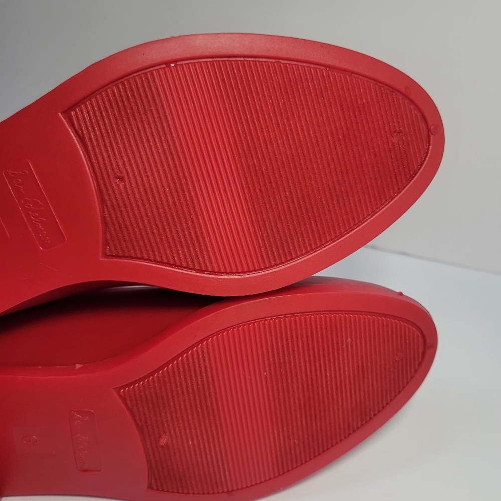 New Women's Size 6 Sam Edelman Red Rain Boots - Picture 10 of 11